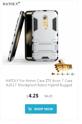 HATOLY для брони чехол zte Axon 7 Чехол A2017 противоударный робот гибридный прочный силиконовый резиновый жесткий чехол для zte Axon 7 5,5"