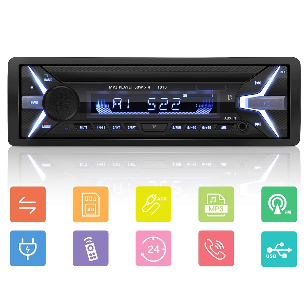 12 В ЖК дисплей MP3 радио FM Bluetooth USB AUX адаптер дистанционное управление стерео Hi Fi