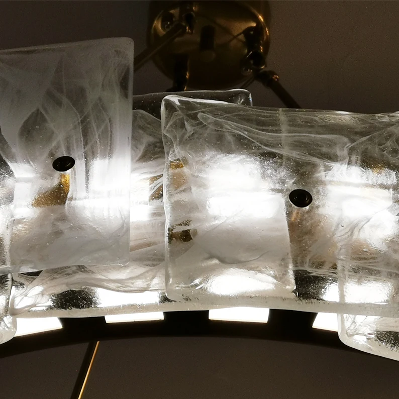 Современная круглая роскошная люстра светодиодсветодиодный квадратная