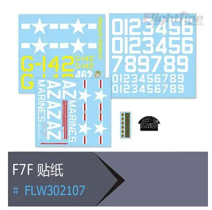 Лист этикета для летной линии свободного крыла F7F 3 тигеркат rc самолет|rc plane decals|rc