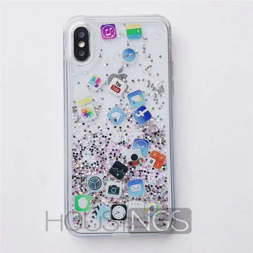 Милый чехол для iPhone 7, 7 Plus, 8 Plus, X, XS, MAX, XR, задняя крышка, мягкий Блестящий Защитный чехол для Apple 6, 6s Plus