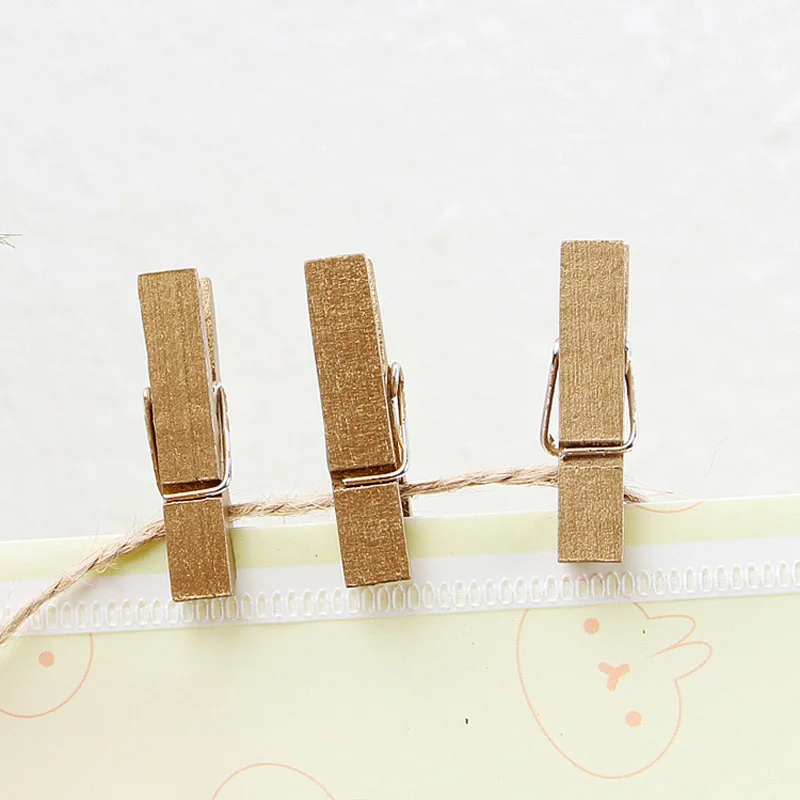 10 шт. 35x7 мм DIY золотые серебряные большие деревянные подножки для одежды прищепки зажимы офисные декоративные аксессуары для вечеринок фото подвешенные подножки