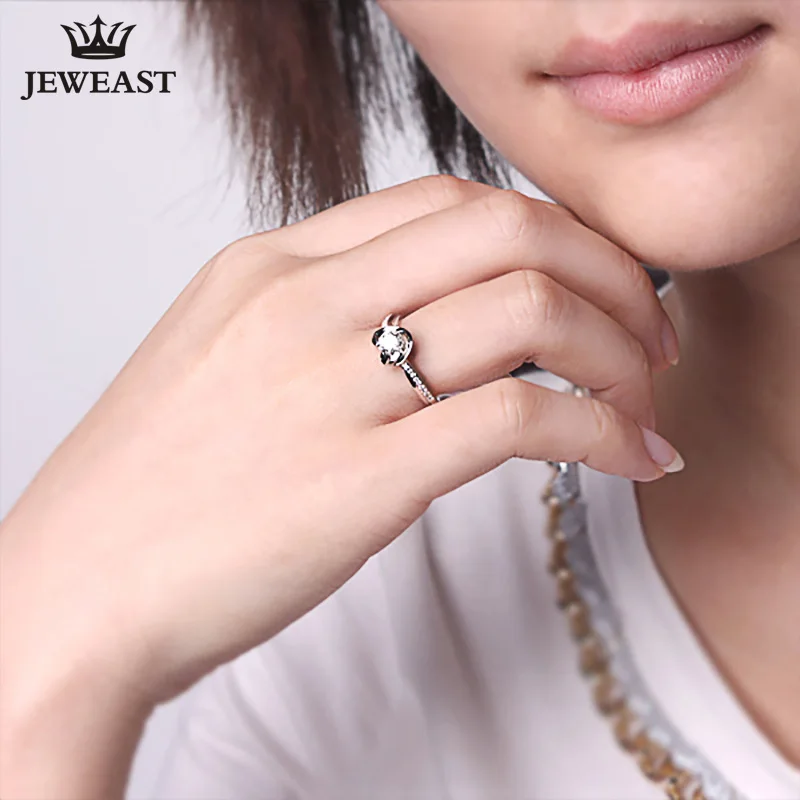 18K золотое бриллиантовое кольцо для женщин Свадебная вечеринка Женский Любовник