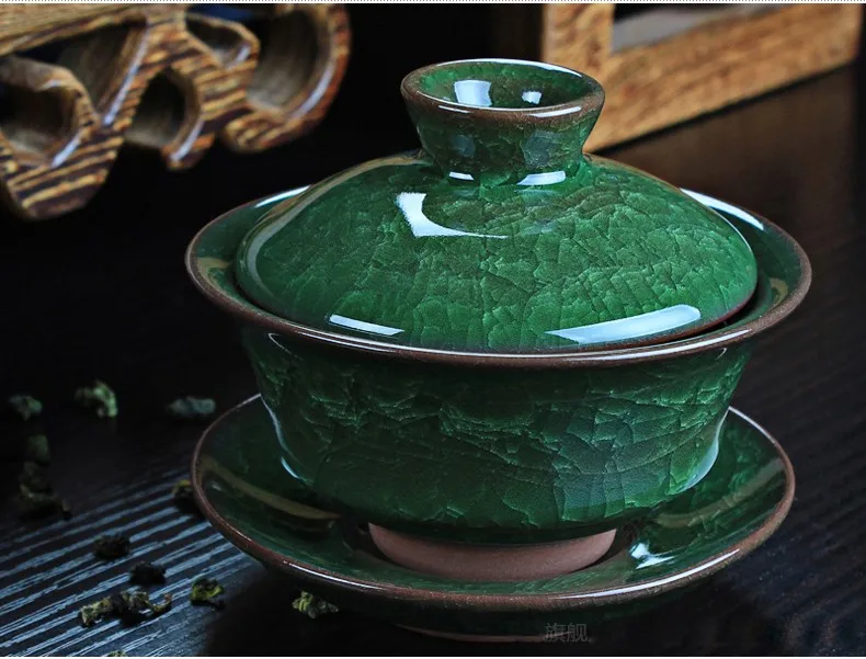 Чайный сервиз Gaiwan фарфоровая ледяная, с трещинами керамический чайник Gaiwan чайная чашка в китайском стиле кунг-фу чайный сервиз Gaiwan 120 мл