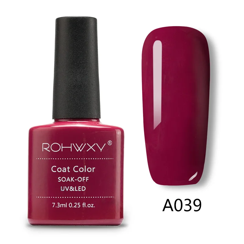 A039 ROHWXY Гель-лак для ногтей, лак для краски, верхнее покрытие, гибрид, впитывается, органический УФ светодиодный Гель-лак для ногтей, Блестящий лак для ногтей - Цвет: A039