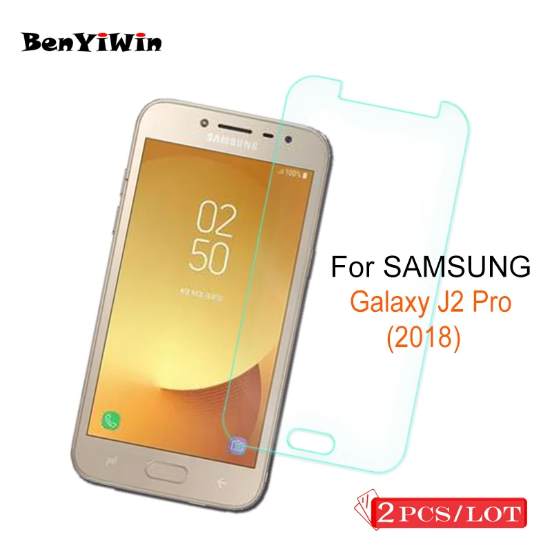 Взрывозащищенное Закаленное Стекло 9H для Samsung J2 Pro 2018 J250F 2 шт. Защитное стекло ЖК