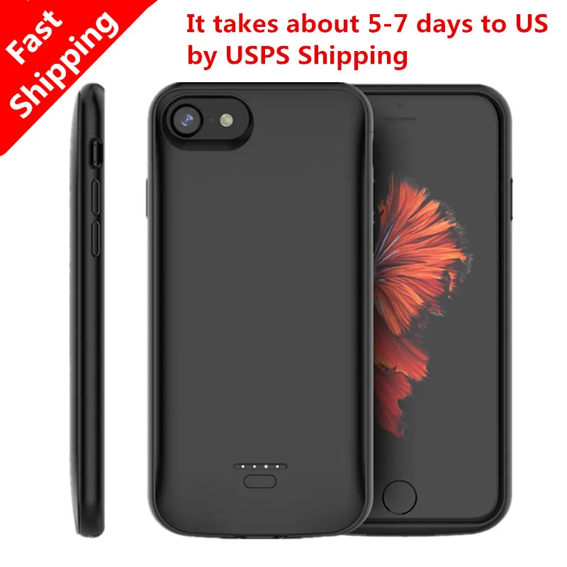 Чехол для быстрой доставки в США iPhone 6 6S 7 8 чехол с зарядным устройством на 4000 мАч 5