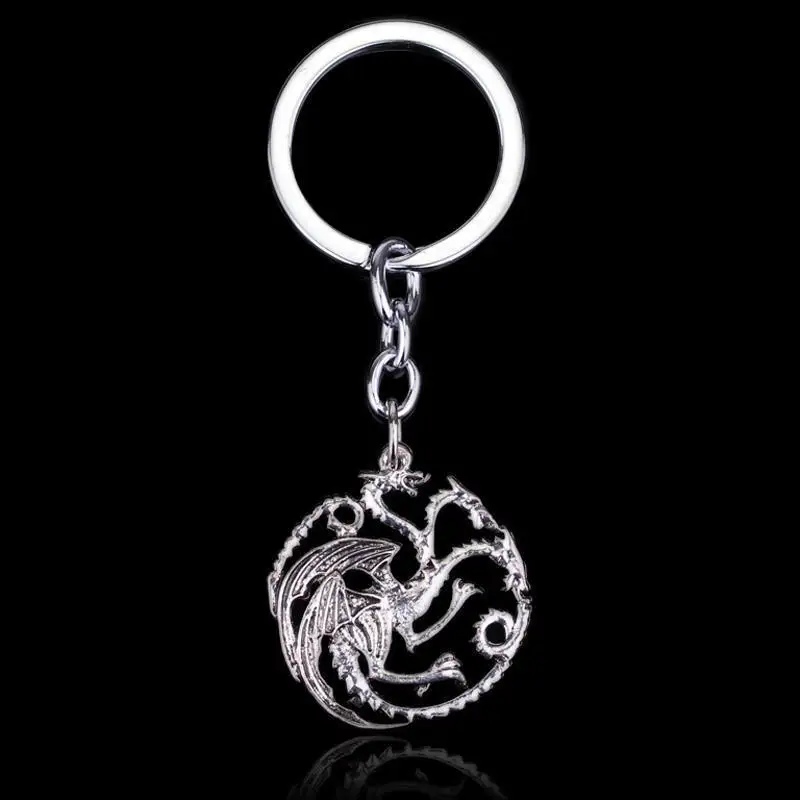 Souvenir For Gift Игра престолов Брелок Дом Старк Таргариен красный брелок в виде дракона диревольф брелоки Lannister Лев chaviro мужские ювелирные изделия - Цвет: Souvenir For Gift