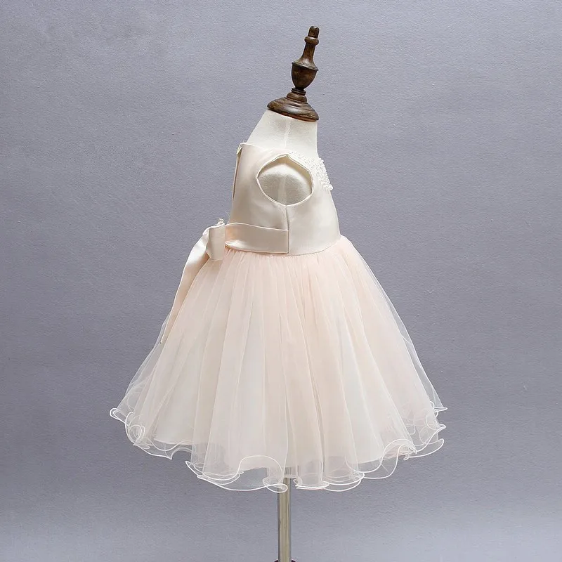 Розовые платья для новорожденных девочек с бисером принцессы платье-пачка на 1