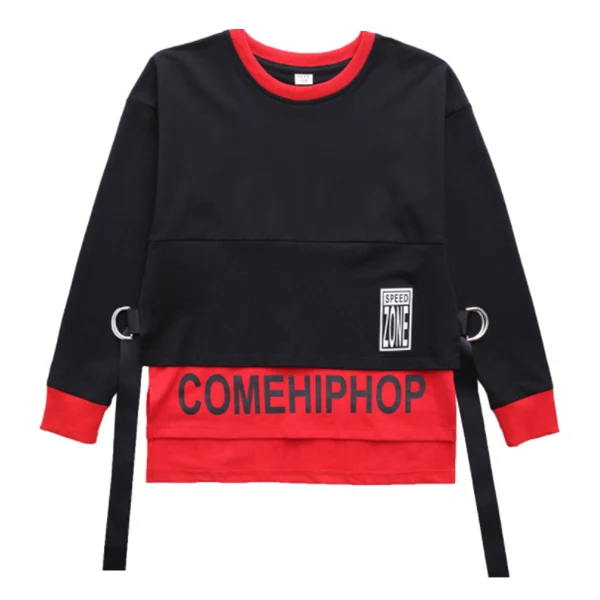 Tops 1 Модный комплект одежды для детей; детская Одежда для танцев в стиле хип-хоп; костюм в стиле джаз и хип-хоп для мальчиков и девочек; костюмы для уличных танцев - Цвет: Tops 1