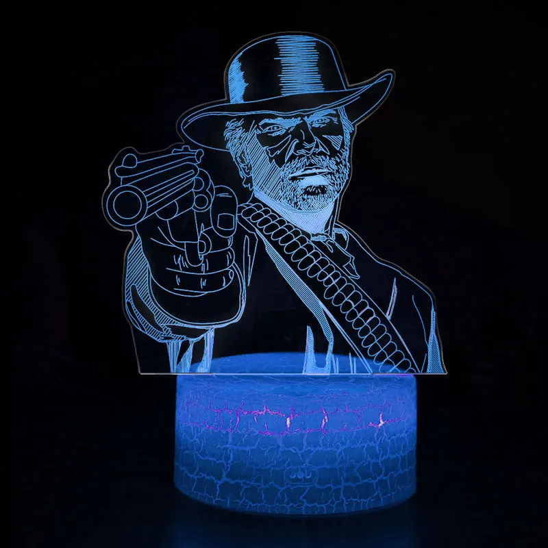 Новая Горячая Игра Red Dead Redemption 2 Arthur Morgan Ночной светильник светодиодный светильник сна светильник RDR2 проекционная лампа для детей рождественские подарки