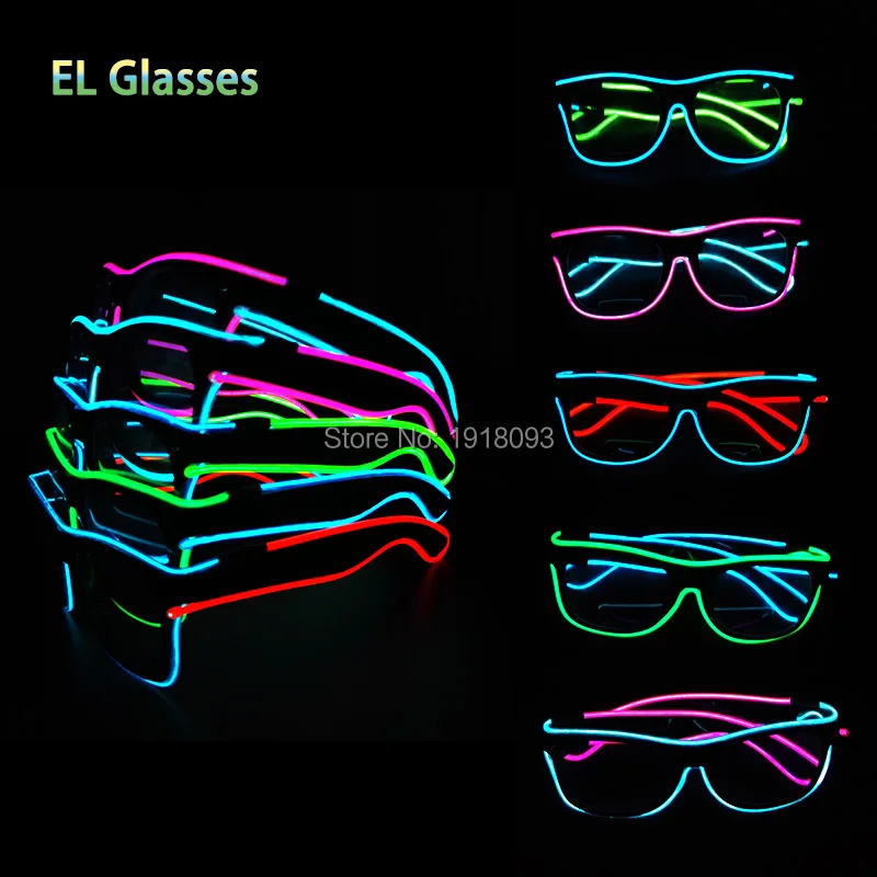 10 шт. двухцветные очки EL Wire|novelty lights|glasses fashionglasses with |