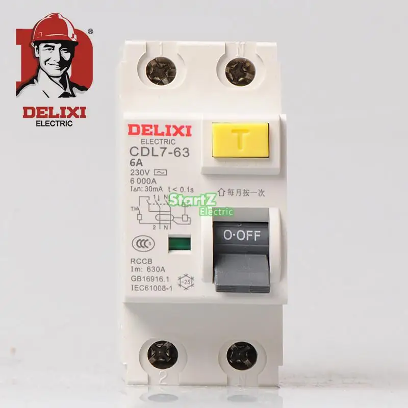 

50A 2P RCCB Circuit Breaker CDL7-63 DELIXI