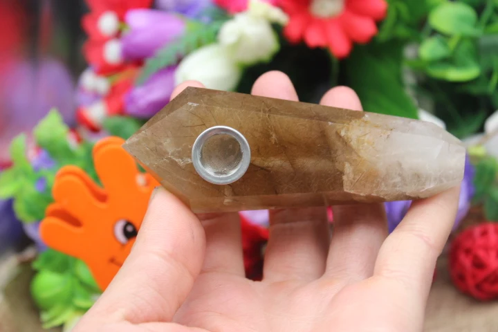 

103 г натурального кварца, курительная трубка Huang Fajing для лечения