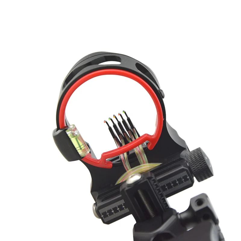 1 шт. стрельба из лука блочный лук прицел 5 контактов 019 &quotОптическое волокно