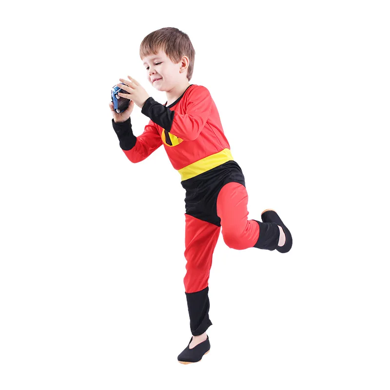 Cosplay Mr. Incredible 2 Dash Parr jumpsuit Incredibles boys Kids hero bodysuit mask set 2019 Halloween Carnival child Costume |