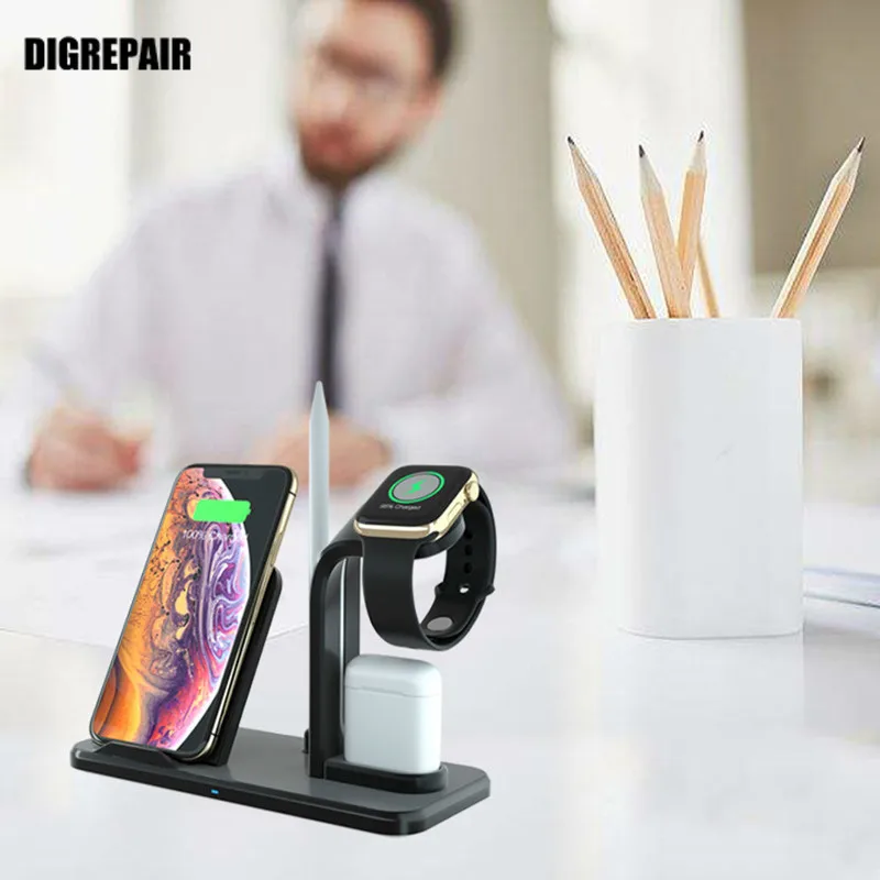 Беспроводное зарядное устройство 3 в 1 Qi для IPhone 8 X XS MAX XR Samsung быстрая зарядная