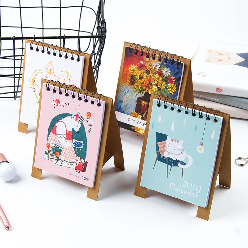 2019 новинка мультфильм настольный календарь DIY Настольный мини ежедневный