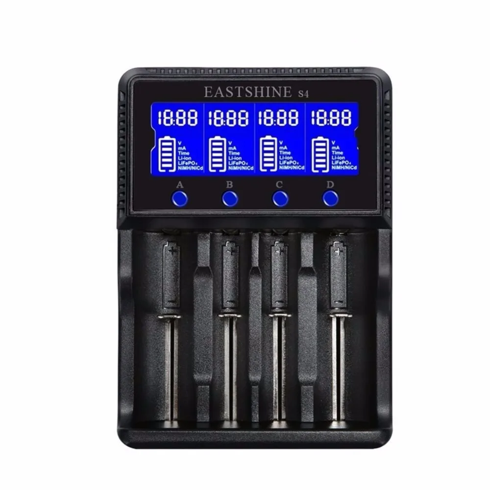EASTSHINE S4 ЖК дисплей Speedy Универсальное зарядное устройство умное 4 слота для
