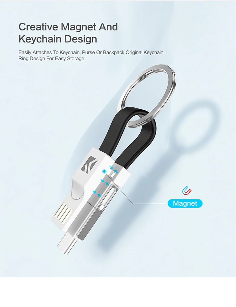 3 в 1 USB кабель Micro usb type C кабель Портативный Ключ для iPhone Xs Max 8 7 Plus samsung 2A мини брелок зарядное устройство зарядный кабель