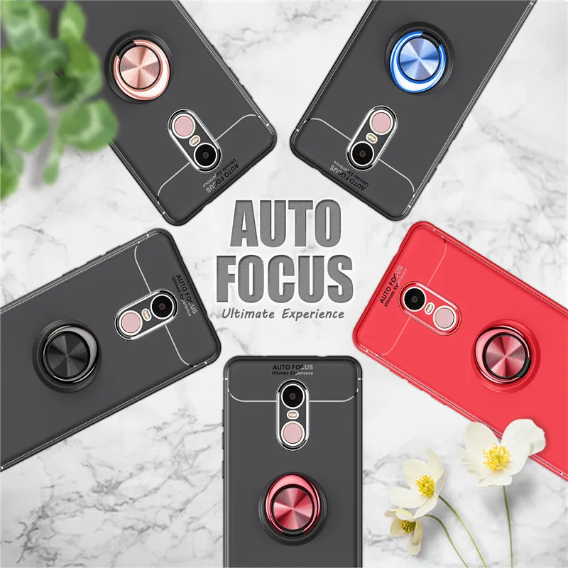 

For Xiaomi Redmi Note 4X Case Fashion business With finger ring Magnetism Holder Phone Back Cover For Redmi Note 4X Coque