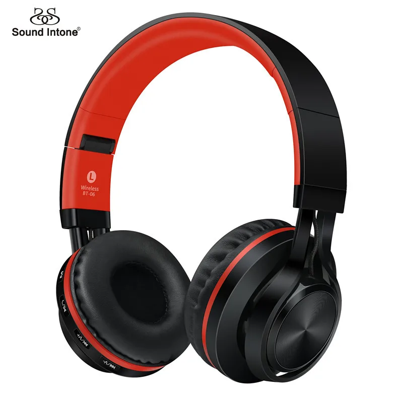 Sound Intone BT-06 Over-ear Wireless Bluetooth 4.0 Headphones Foldable Stereo with Build-in Microphone Wired Music Headsets MP3 |