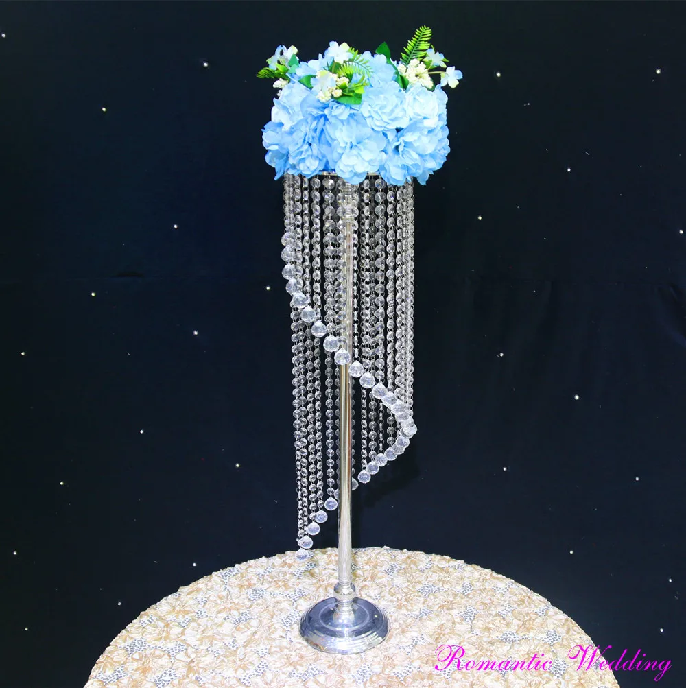 値段 10ピース/ロット臨時結婚式スパイラル形状ペンダントシルバー花スタンド金属リード道路結婚式のパーティーイベントの家庭の使用状況