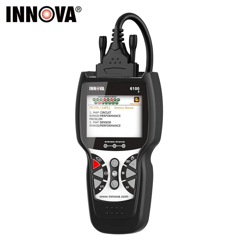 Innova 6100P Профессиональный сканер OBD2 код двигателя считывающий инструмент ABS SRS