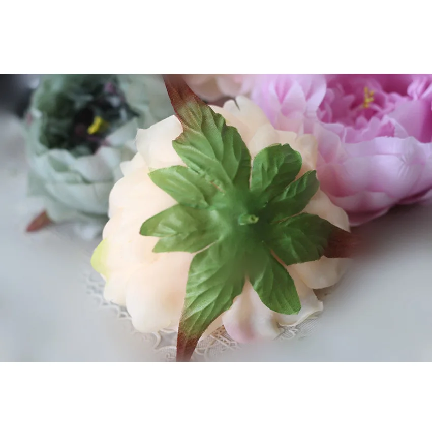 30 шт./пакет искусственные цветы цветочные головки пионов сделай сам многоцветные