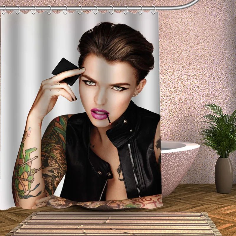 Занавеска для душа Ruby Rose экологически чистая Современная занавеска ванной из