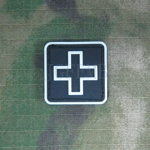 2 5 см черный фон светящийся дизайн полый Красный Крест Тактический медицинский 3D