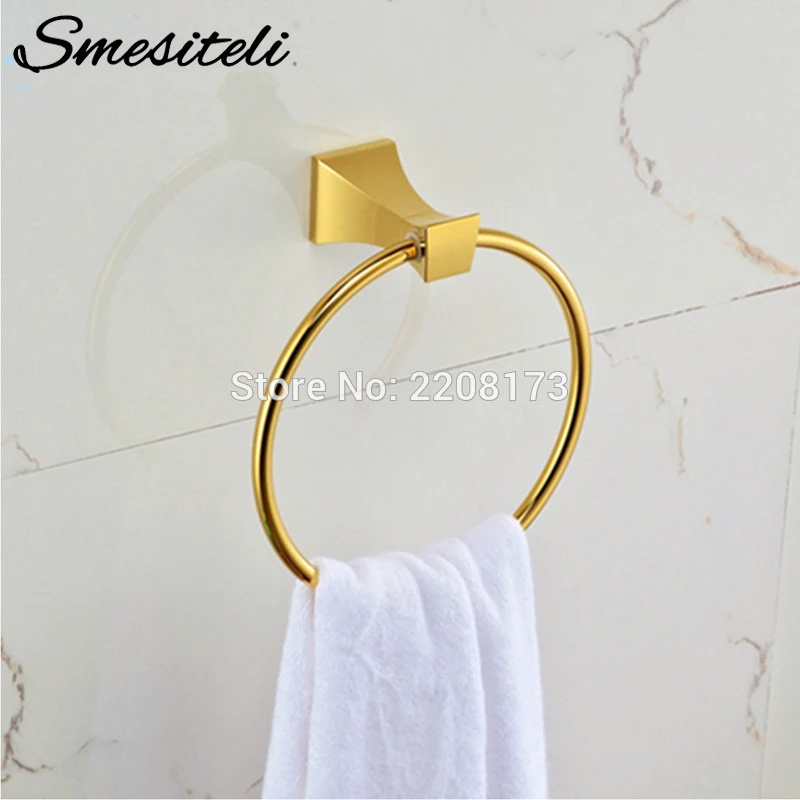 Smesiteli настенный держатель для полотенец ванной комнаты кольцо рук твердая латунь