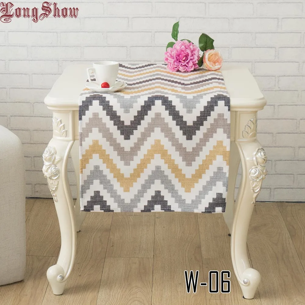 W06 purple waves LongShow новейший элегантный 33x140 см мягкий красочный с принтом волны плюшевый скатерть - Цвет: W06 purple waves