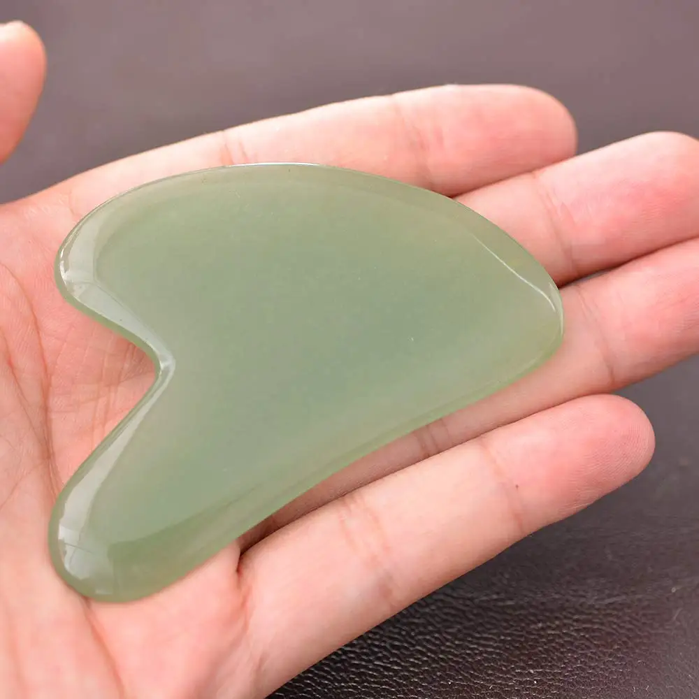 Ручной работы Jade Guasha доска Gua Sha соскабливание массажный инструмент для спа