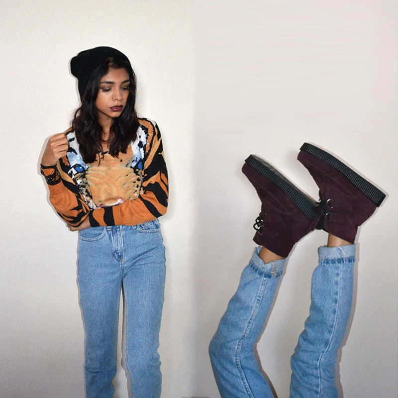 Винтажные женские джинсы с высокой талией в винтажном стиле карандаш