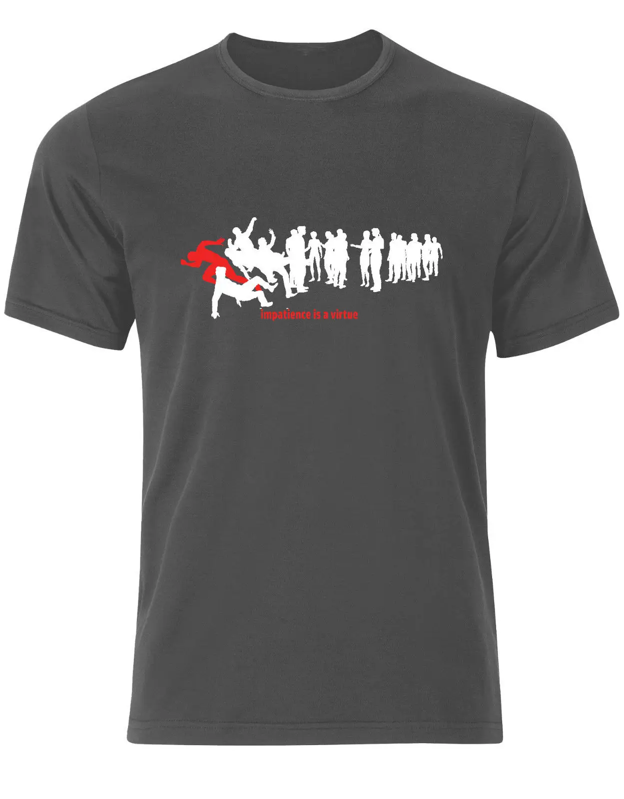 Men's Fashion t-shirt Impatience is a Virtue Speedy Motivational Funny Mens Tee Shirt Top AJ40 |