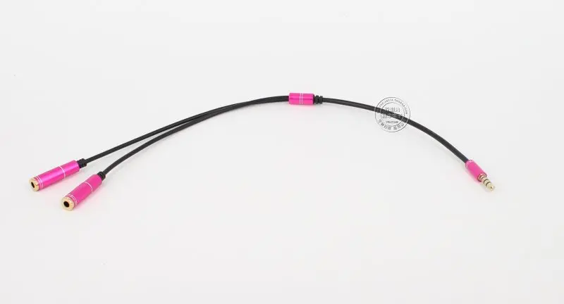 

20pcs/lot 3.5mm Stereo Audio Male to 2 Female Headset Mic Y Splitter Cable Adapter With Microphone for Android Mobile phone