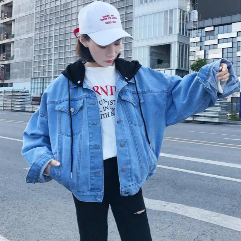 Vefadisa Vintage Denim Jacket Women 2018 New Spring Short Outerwear and Coat Full Sleeve Tops Loose Jeans AD658 | Женская одежда
