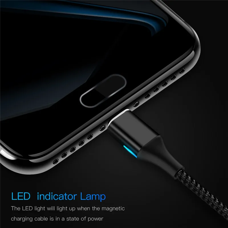 3а нейлоновый Магнитный USB кабель Быстрый Micro usb type C кабель для зарядки телефона Магнитный кабель для samsung Galaxy