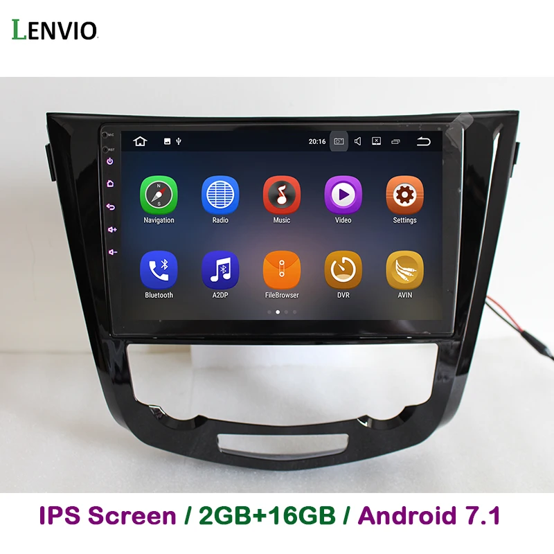 Lenvio 2G RAM 2 Din Android 7 1 автомобильное радио GPS навигация Мультимедиа для Nissan Qashqai X Trail