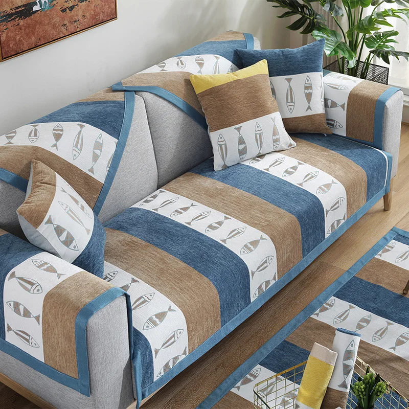 Цельнокроеное платье утолщенная ткань для диванов синель Жаккард Диван