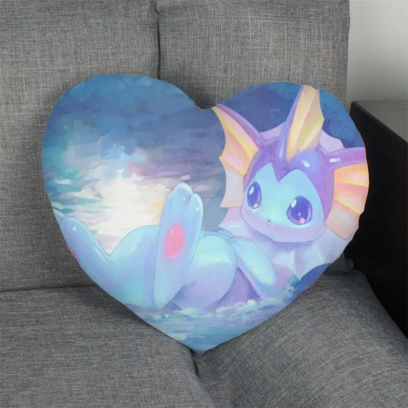 21 Наволочка на молнии в форме сердца с изображением покемона eevee, Наволочка на свадьбу для дома или офиса, декоративные наволочки, лучший подарок DIY - Цвет: 21