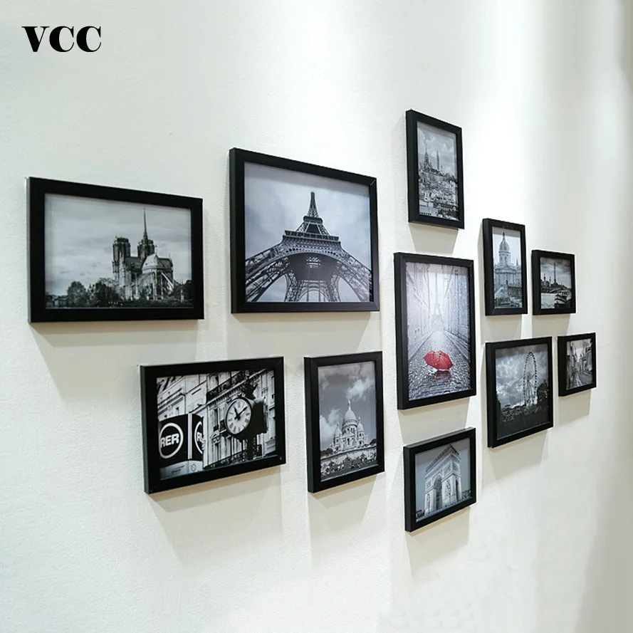 

11 шт., классические настенные рамки для фотографий, 5-7 дюймов