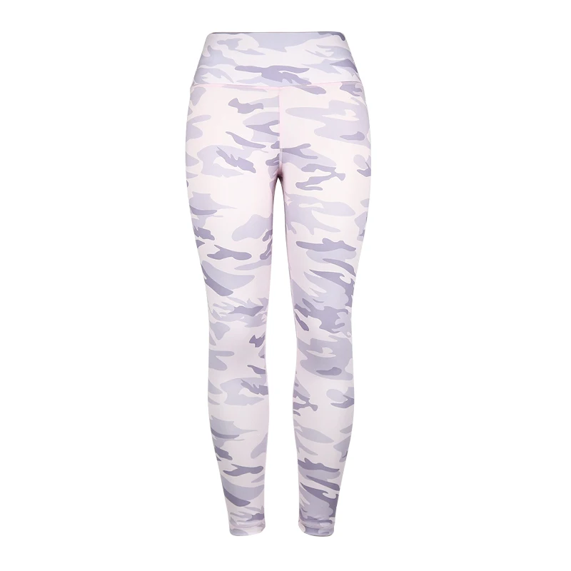 light pink Модные обтягивающие штаны для йоги с принтом для тренировок, женские камуфляжные леггинсы с эффектом пуш-ап, повседневные трико для фитнеса, спортзала, бега, женские спортивные штаны - Цвет: light pink