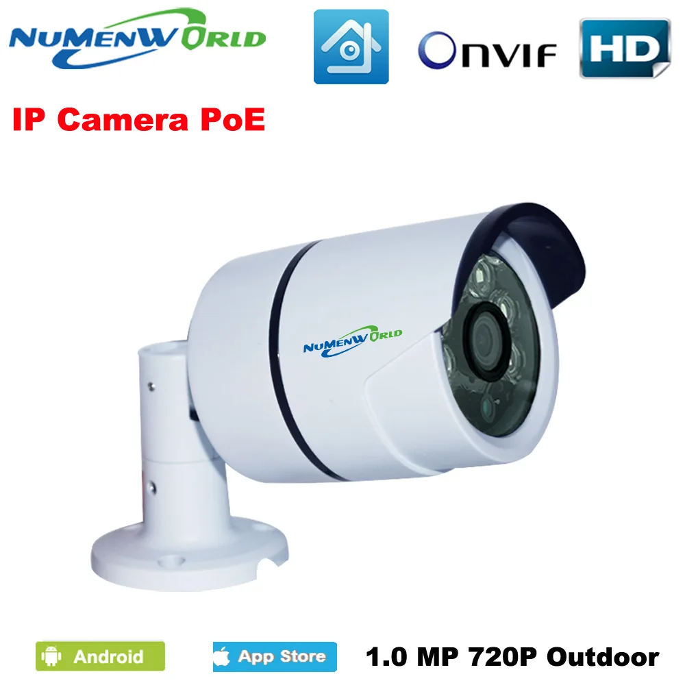 Водонепроницаемая ip камера POE 1280*720P HD ONVIF iCloud мини безопасности инфракрасная