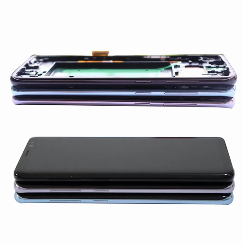 Super AMOLED дисплей для samsung S8 Plus G955 G955F S8 G950F G950U G950W lcd кодирующий преобразователь сенсорного экрана в сборе с рамкой