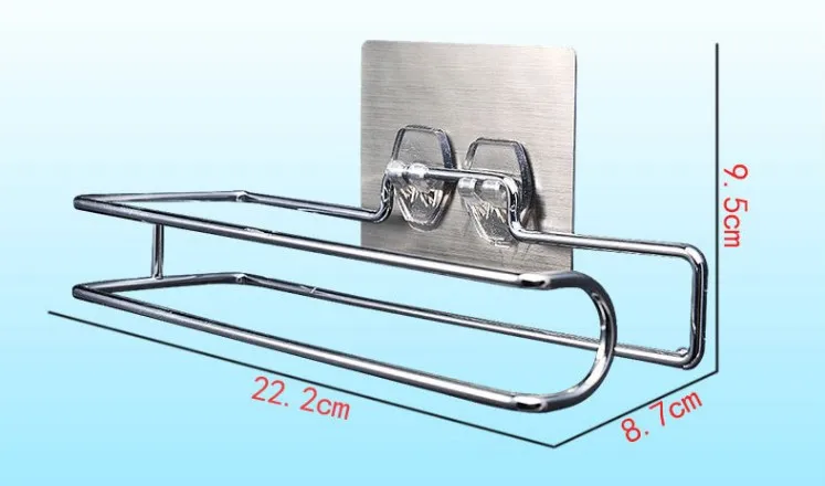 

Strong Magic Traceless Hook Kitchen Paper Holder Hanger Tissue Roll Towel Rack Bathroom Toilet Organizer Home Storage