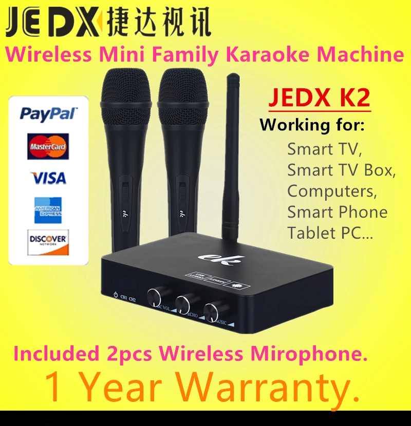 ТВ приставка JEDX k2 на Android для ПК Домашняя мини система караоке эхо цифровая