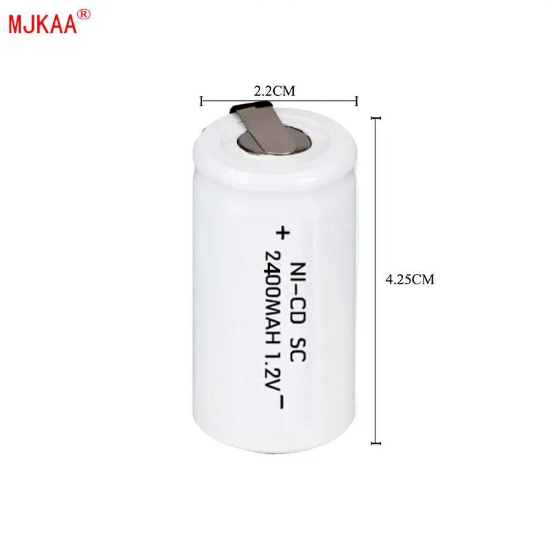 2400mAh 1,2 V NI-CD SC аккумуляторная батарея для Makita для Dewalt для Bosch