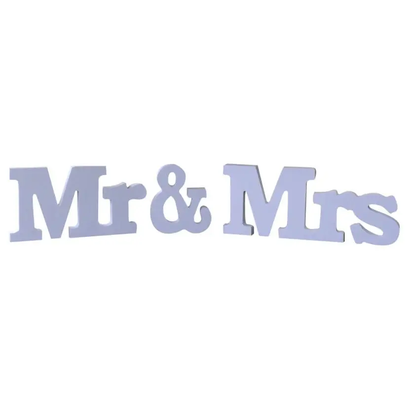 Украшение для стола MR & MRS деревянные буквы свадьбы реквизит 11 18|Статуэтки и